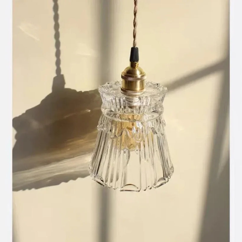 Afralia™ Modern Glass Pendant Light for Bedroom and Restaurant Decor