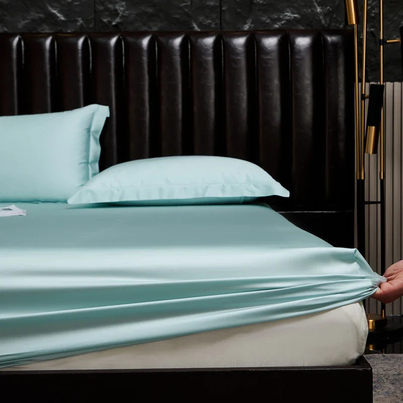 Afralia™ Silky Soft Lyocell Fitted Sheet with Bamboo Fiber for Smooth Mattress Cover