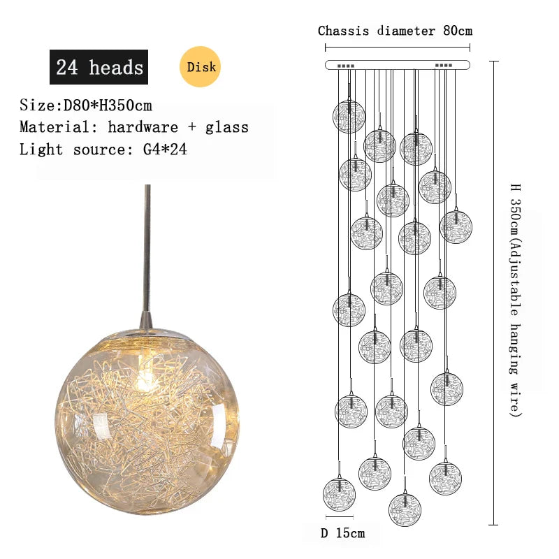 Afralia™ Crystal Ceiling Chandelier for Modern Loft Living Room, Home, Hotel, Kitchen, Bedroom Lighting