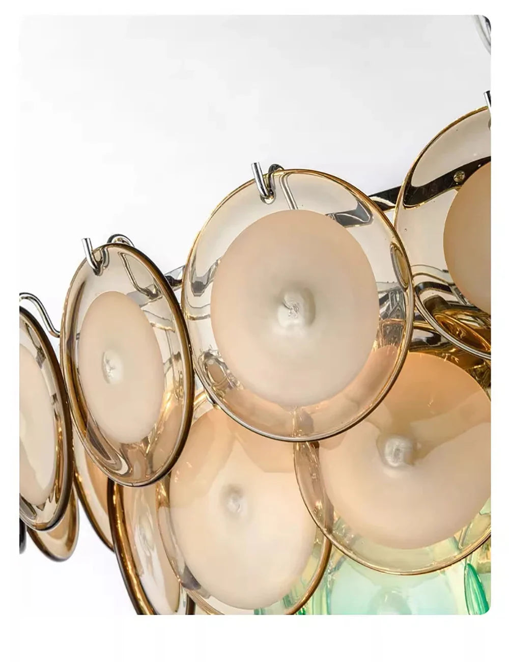 Afralia™ Colorful Glass LED Ceiling Chandelier: Vintage Pendant Home Decoration for Living Room