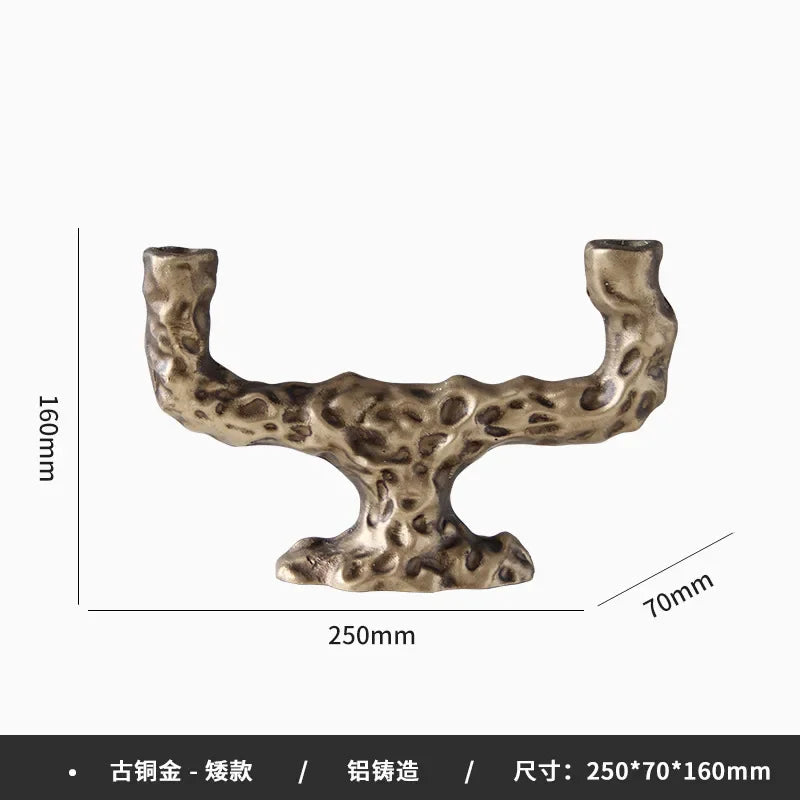 Vintage Resin Candlestick Candelabrum by Afralia™ - Home Decor & Wedding Accent