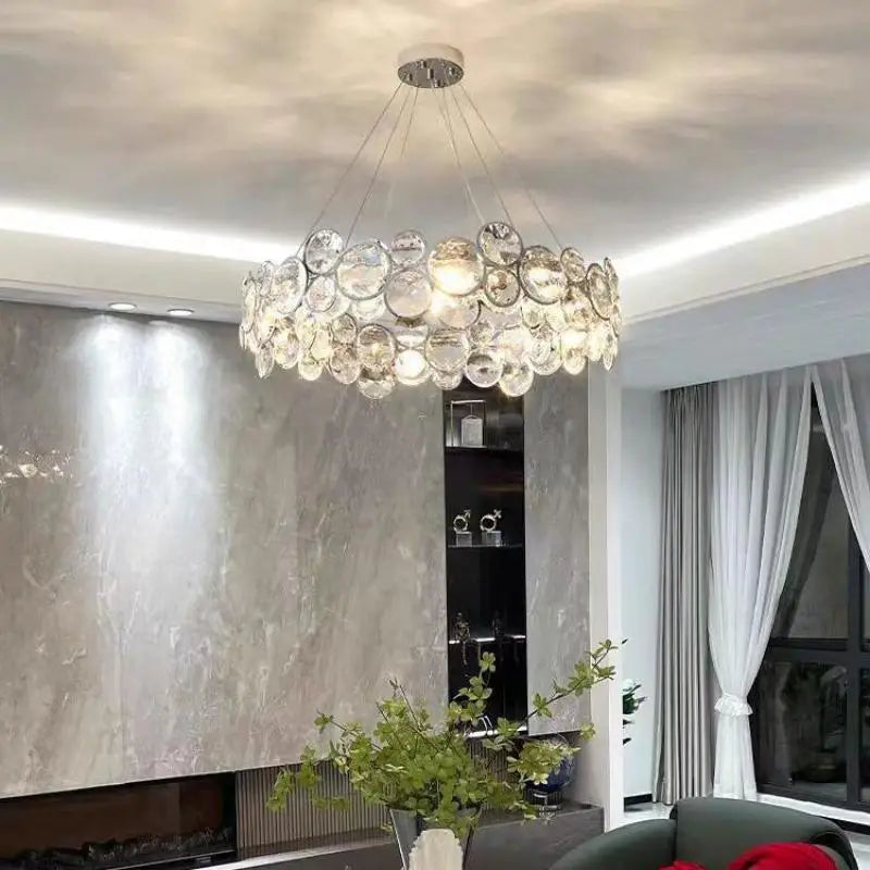 Afralia™ Luxury Crystal Bubble Ceiling Chandelier for Living Room Bedroom Decor