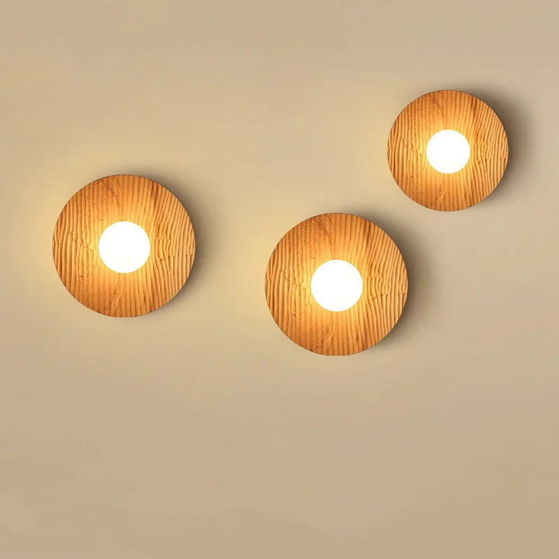 Afralia™ Wood LED Wall Lamp Sconce Modern Home Decor for Dining Room & Bathroom