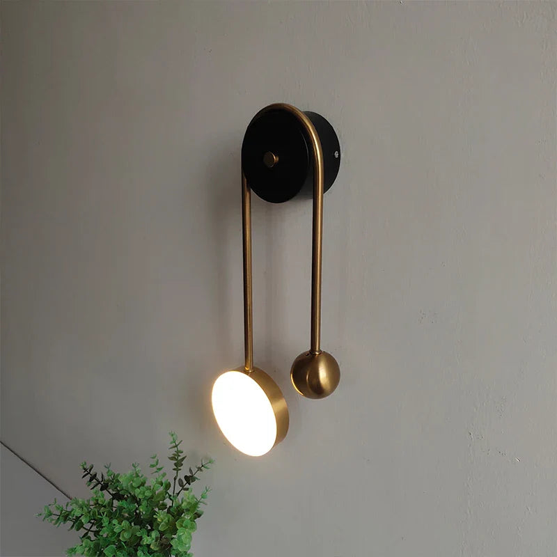 Afralia™ Golden Ball LED Wall Lamp for Home Decor