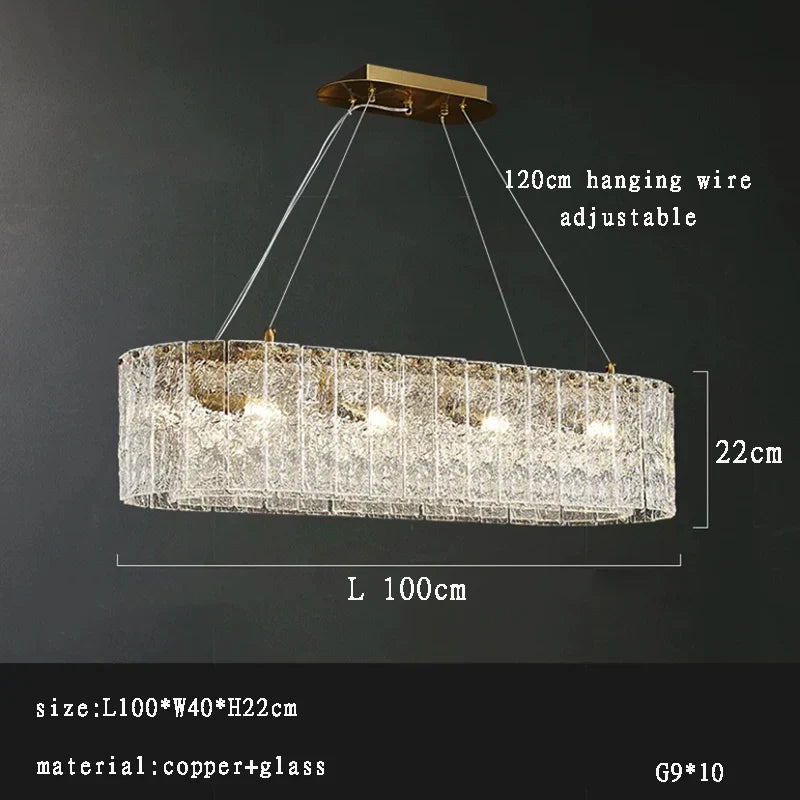 Afralia™ Clear Glass LED Chandelier: Modern Luxury Living Room Art Deco Ceiling Light
