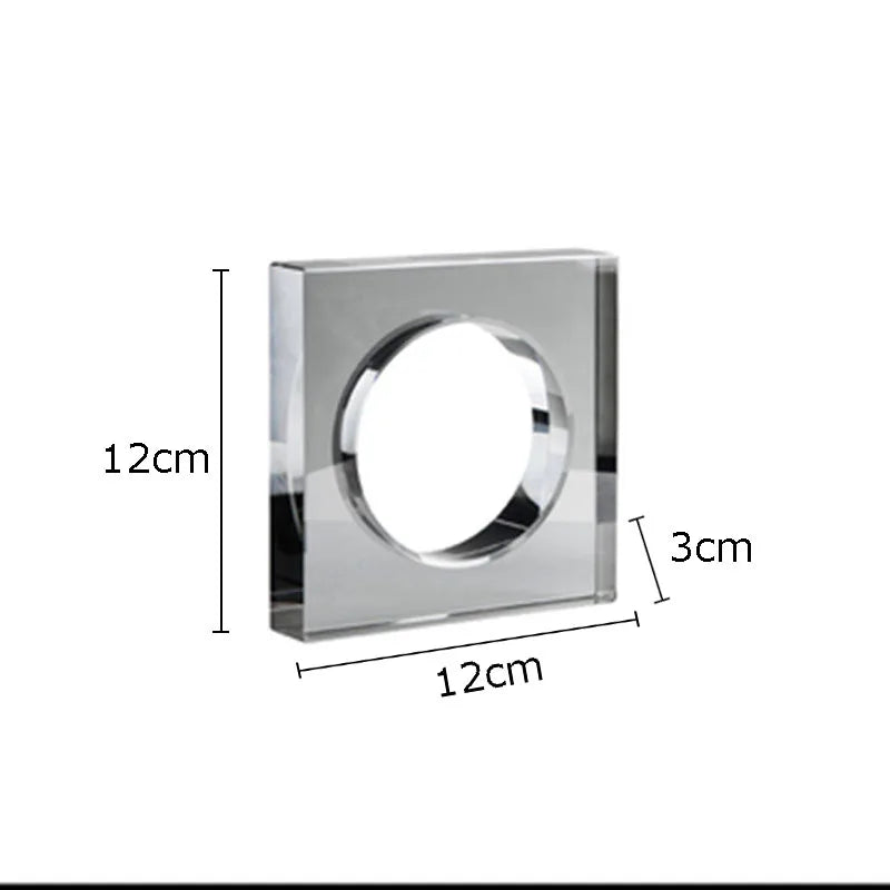 Afralia™ Geometric Crystal Arch Glass Sculpture Desk Decoration Ornament