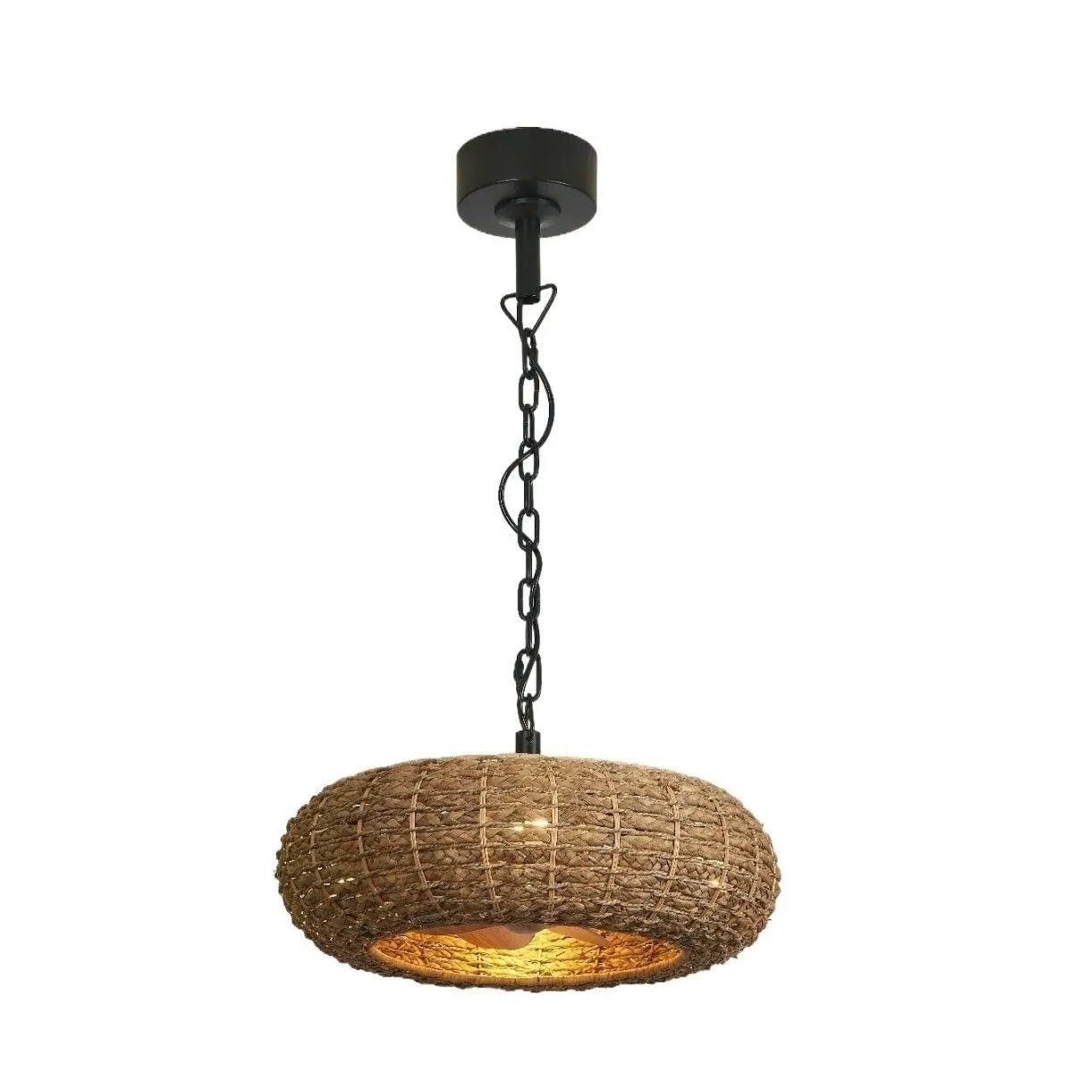 Afralia™ Rattan Wicker Basket Pendant Light - Vintage Boho Farmhouse Chandelier