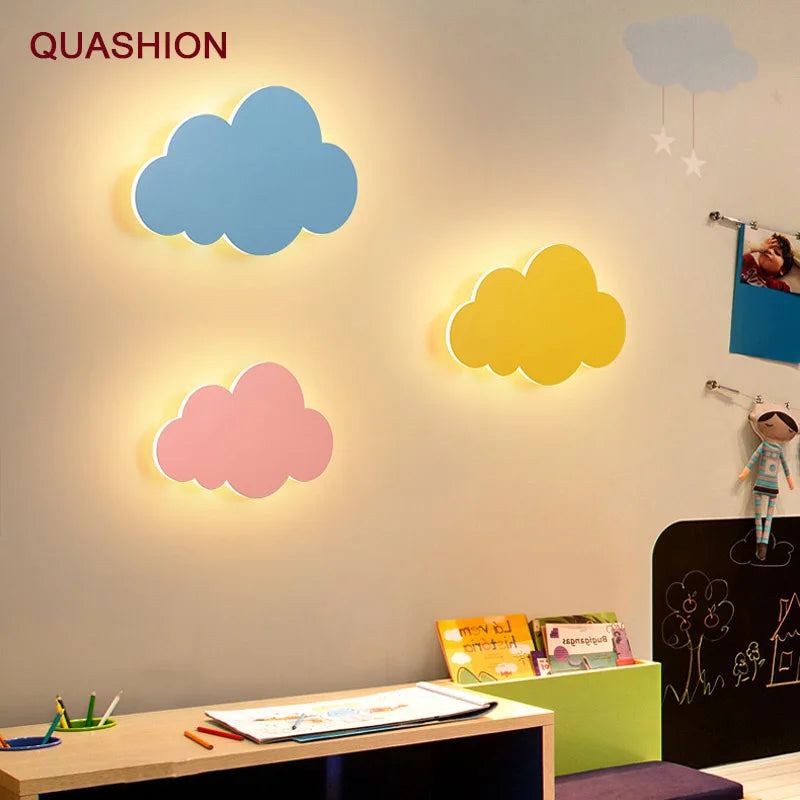 Afralia™ Cloud Wall Light: Modern Nordic LED Bedside Lamp for Children's Room