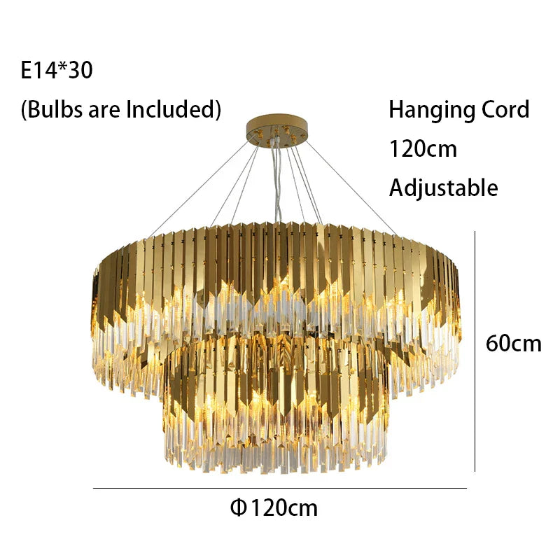 Afralia™ Crystal Pendant Chandelier for Dining & Living Room Lighting