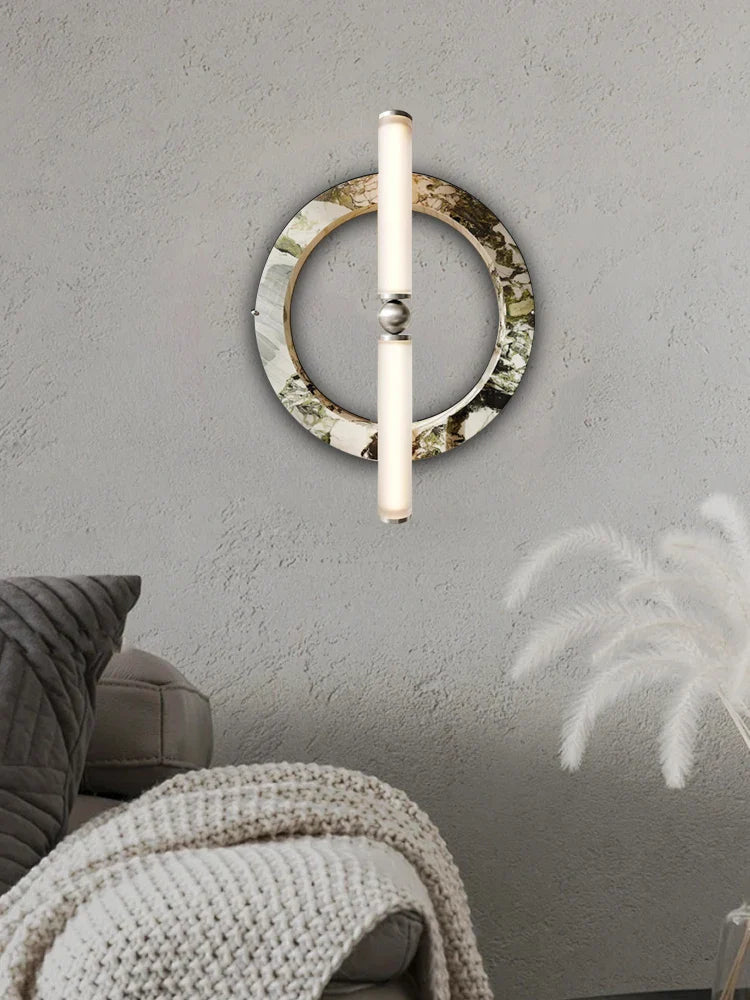 Afralia™ Luxury Marble Wall Lamp for Cafe Hotel Restaurant Decor & Background Lighting
