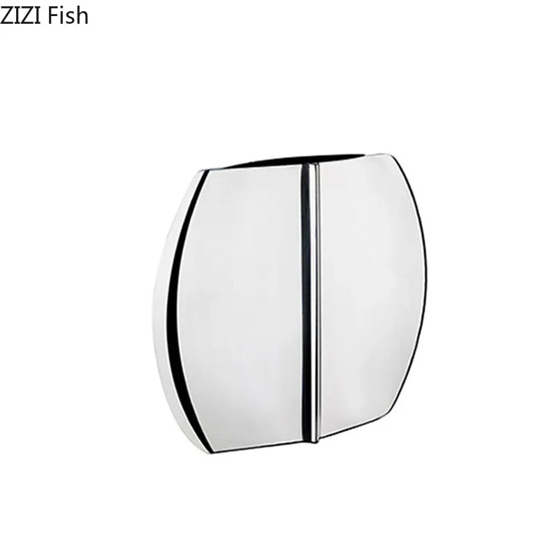 Afralia™ Silvery Geometry Vase for Desk and Floral Arrangement Decor