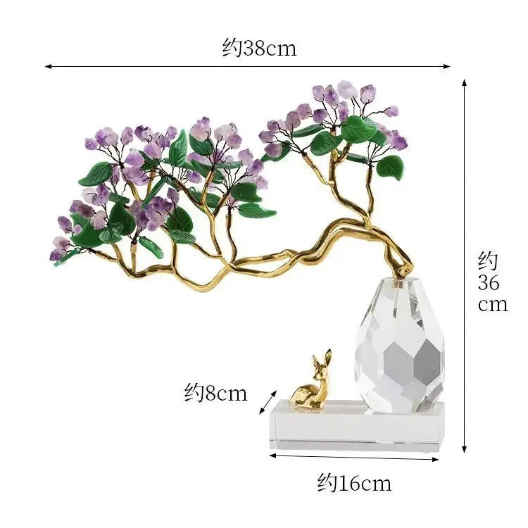 Afralia™ Chinese Style Crystal Ornaments for Home Decoration and Gifts