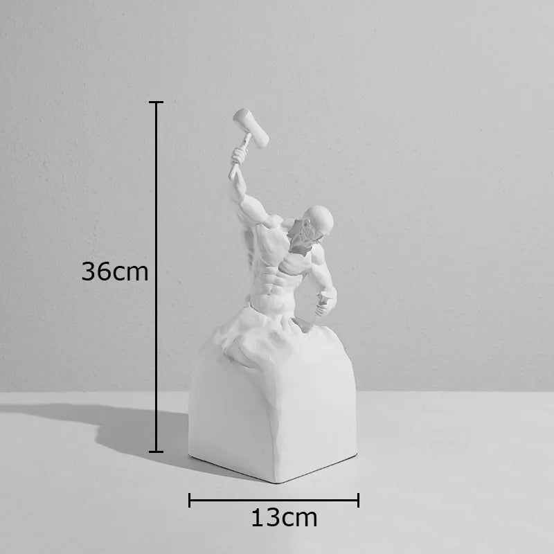 Afralia™ Abstract Art Character Statue Resin Sculpture Desk Ornament