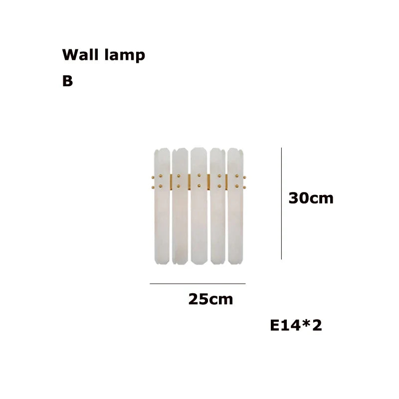 Afralia™ Marble Collection 2025 Chandelier: E14 LED Alabaster Hanging Lamp for Living Room