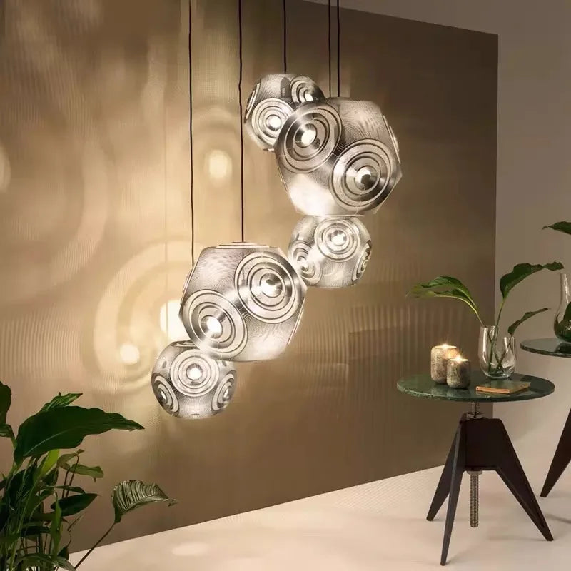 Afralia™ Stainless Steel LED Pendant Lighting for Bedroom Luxury Lamps