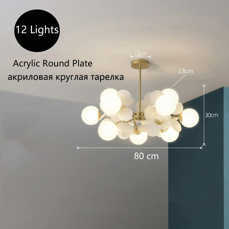 Afralia™ Flower Branch Series Chandelier: Multicolored Kids Room & Bedroom Lighting Fixtures