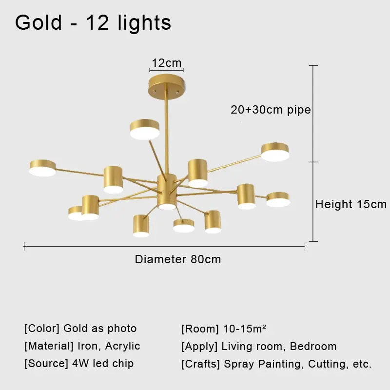 Afralia™ Modern LED Ceiling Chandelier for Living Room Home Decor