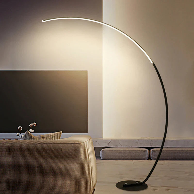 Afralia™ Arc Floor Lamp: RGB Indoor Lighting for Dining & Living Room Decor