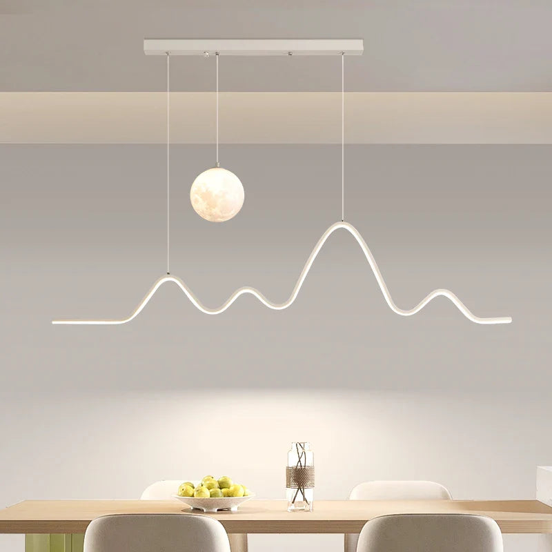 Afralia™ Moonlight Chandelier: Luxury Modern Dining Table Pendant Lights.