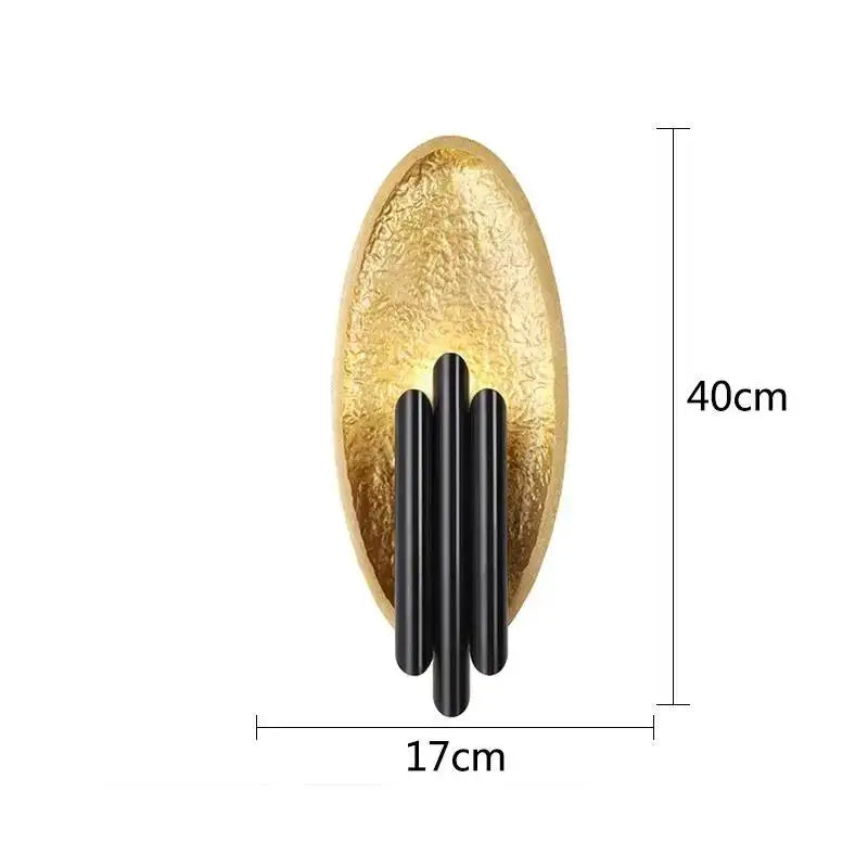Afralia™ Metal Tube Resin Plate Wall Lamps Nordic Home Living Room Background Sconce