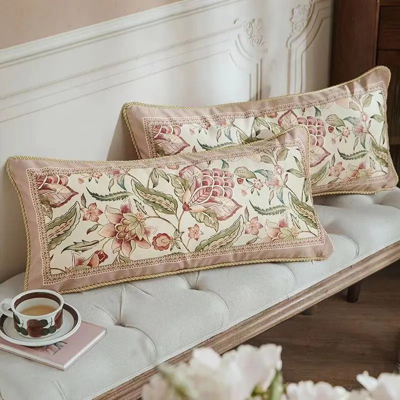 Afralia™ Flower Print Luxury Pillow Covers - 30X70CM Decorative Sofa Cushion