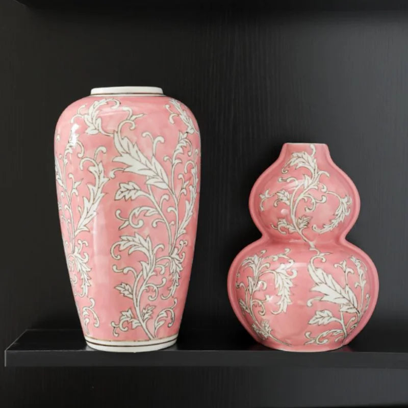 Afralia™ Blue White Porcelain Vase Chinese Retro Home Decor Flower Vase