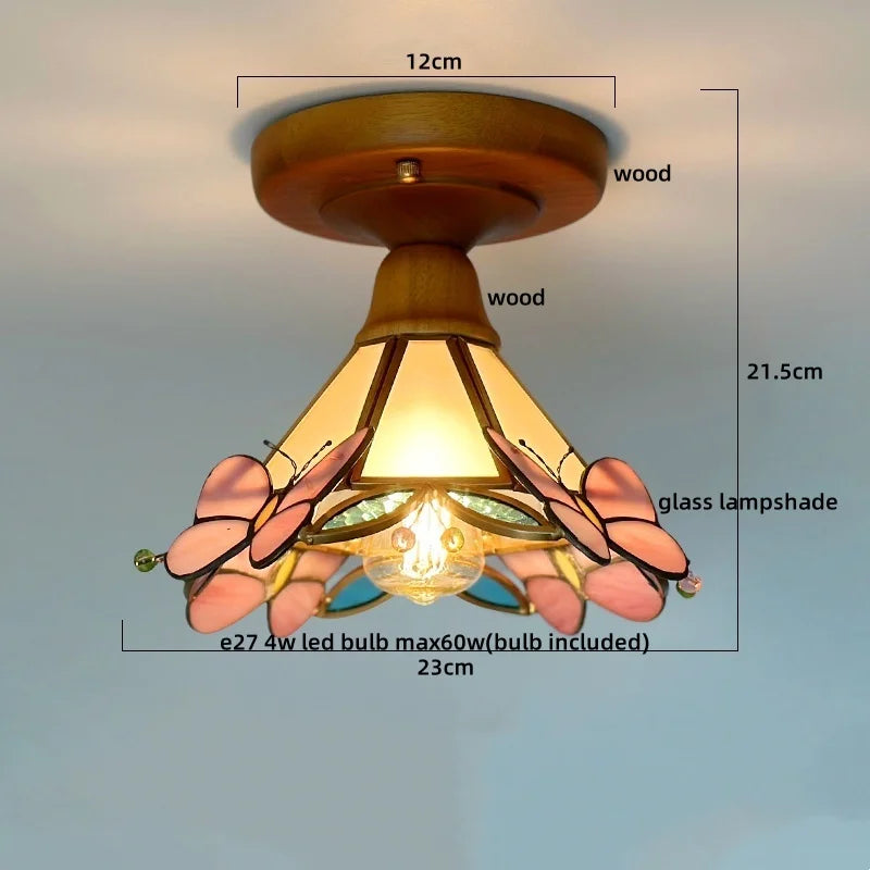 Afralia™ Colorful Glass LED Ceiling Lamp Modern Style Light Fixture