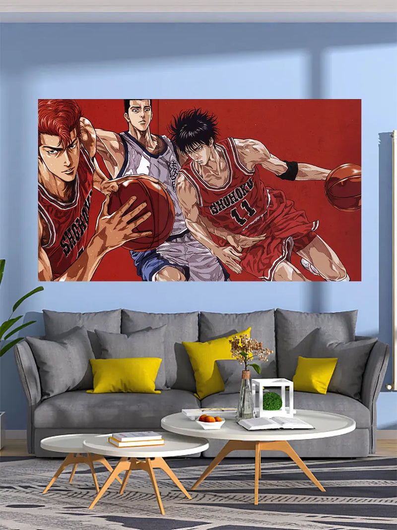 Afralia™ Slam Dunk Anime Tapestry Wall Hanging for Boho Room Decor