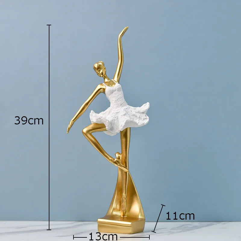 Afralia™ Ballet Dancer Resin Sculpture Desk Decoration Figure - Room Aesthetic Décor