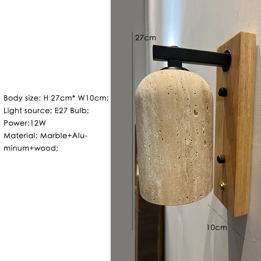 Afralia™ Marble Wall Lamp: Nordic Modern LED Sconce for Bedroom, Living Room, and Corridor