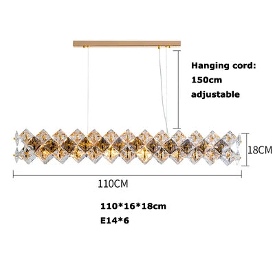 Afralia™ Luxury Crystal Chandelier Lighting for Dinning Room