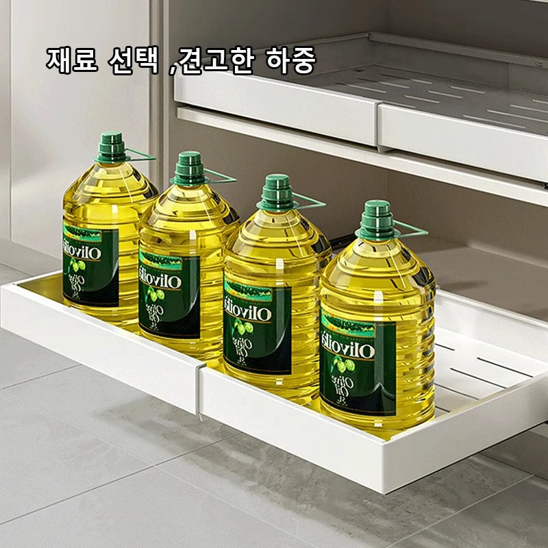 Afralia™ Kitchen Storage Rack Drawer Organizer with Slide Rails