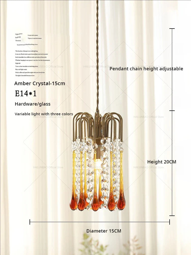 Afralia™ Vintage Crystal Glass Chandelier for Living Room, Dining Room, and Bedroom