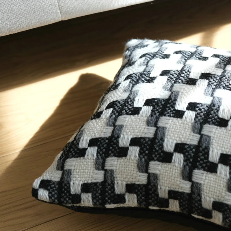 Afralia™ Houndstooth Crochet Cushion Cover Nordic Minimalist Throw Pillow