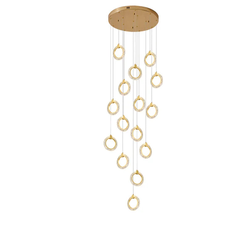 Afralia™ Round Acrylic Branch Chandelier for Living Room and Kitchen