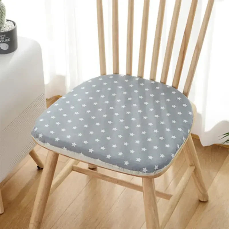 Afralia™ Cotton Hemp Dining Chair Cushion - Nordic Print, Non-Slip, Comfortable Office & Living Decor