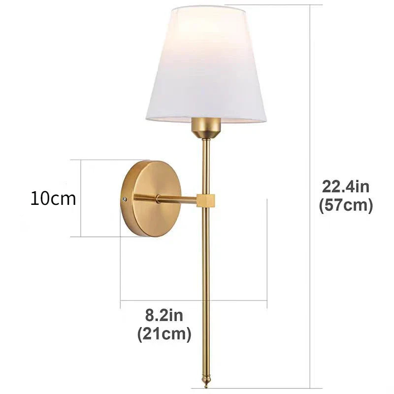 Afralia™ Industrial Retro Fabric Wall Lamp for Bedroom, Bathroom, Living Room Lighting