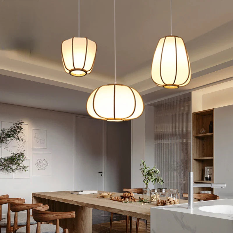 Afralia™ Bamboo Pendant Lamp: Japanese Zen Tea Room Hanging Light for Home Decor