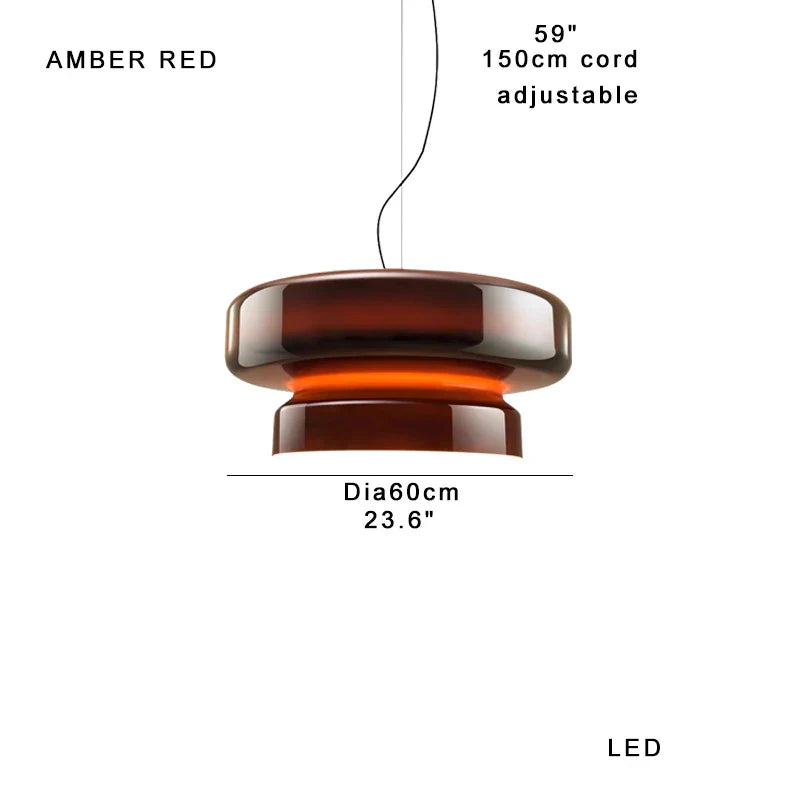 Afralia™ Large Glass Pendant Light Dining Table Kitchen Island Lamp