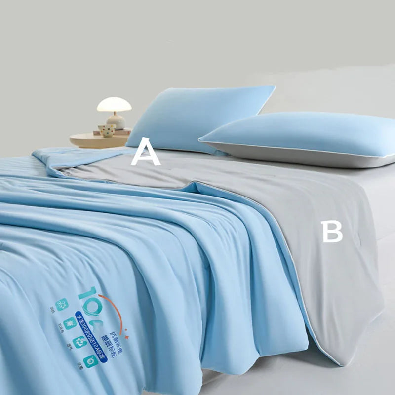 Afralia™ Satin Silky Cooling Blanket - Lightweight Air Conditioner Comforter