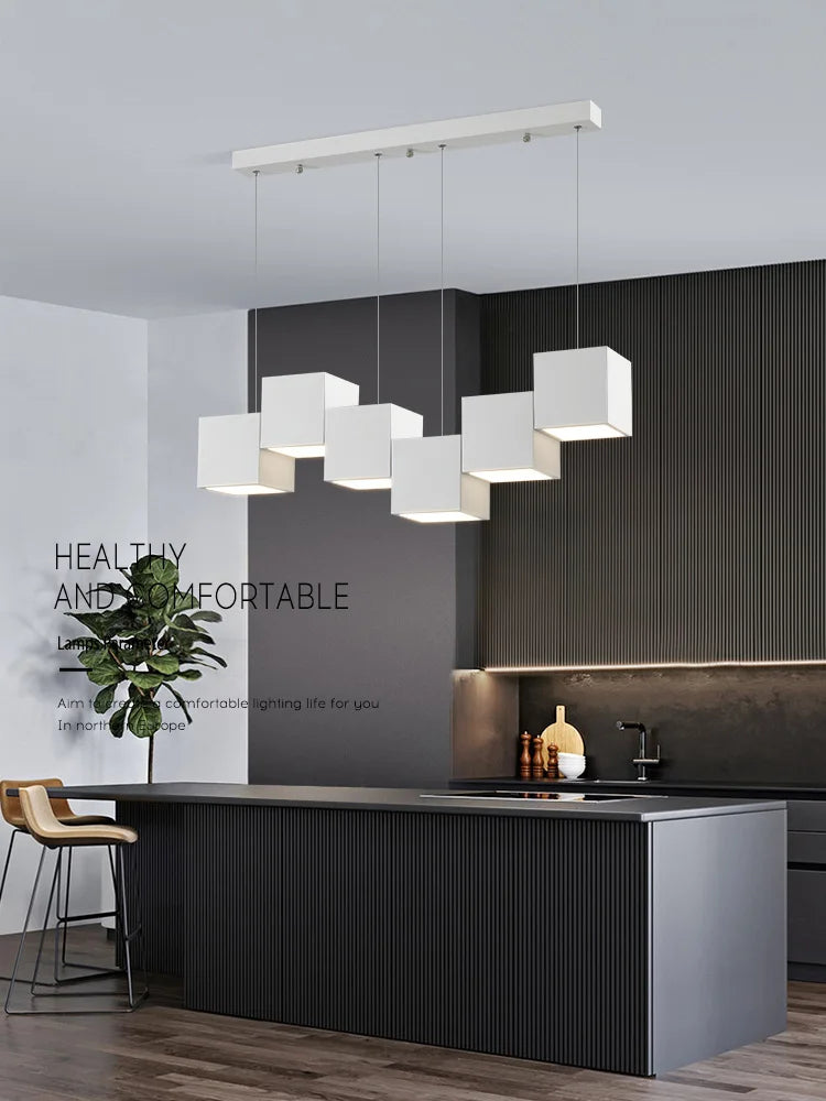 Afralia™ Geometric Dining Room Pendant Lights: Modern Design for Bar & Office Tables