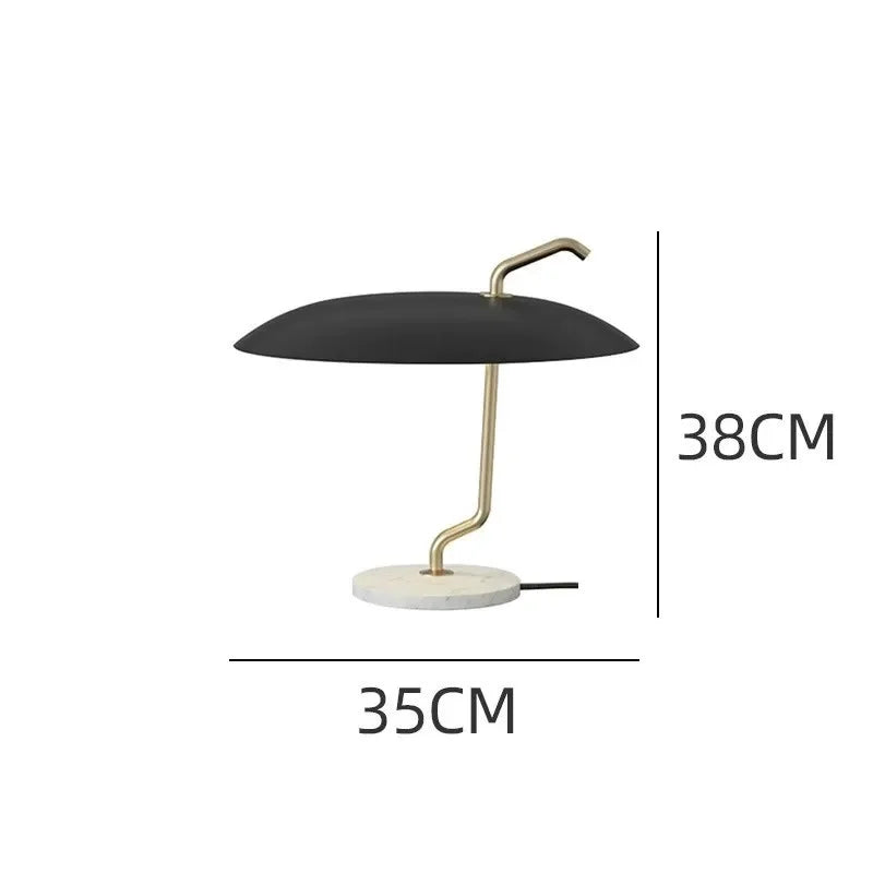 Afralia™ Nordic Black Marble Table Lamp - Modern Living Room Nightstand Lighting
