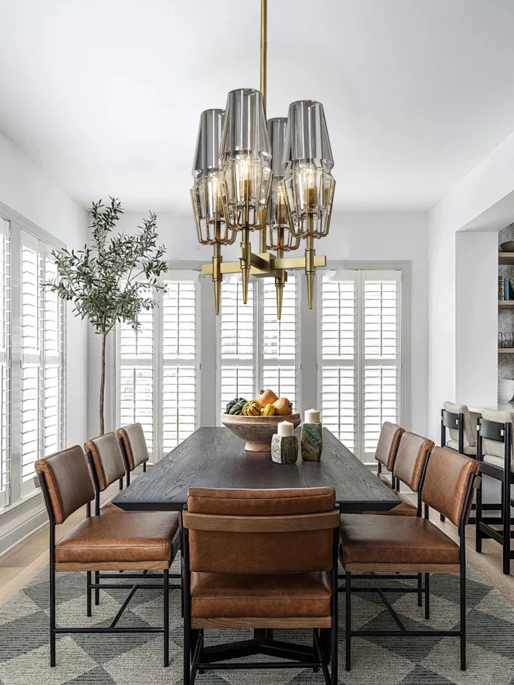 Afralia™ Classic Brass Crystal Ceiling Lamp - Dimmable Luxury Pendant for Home Decoration