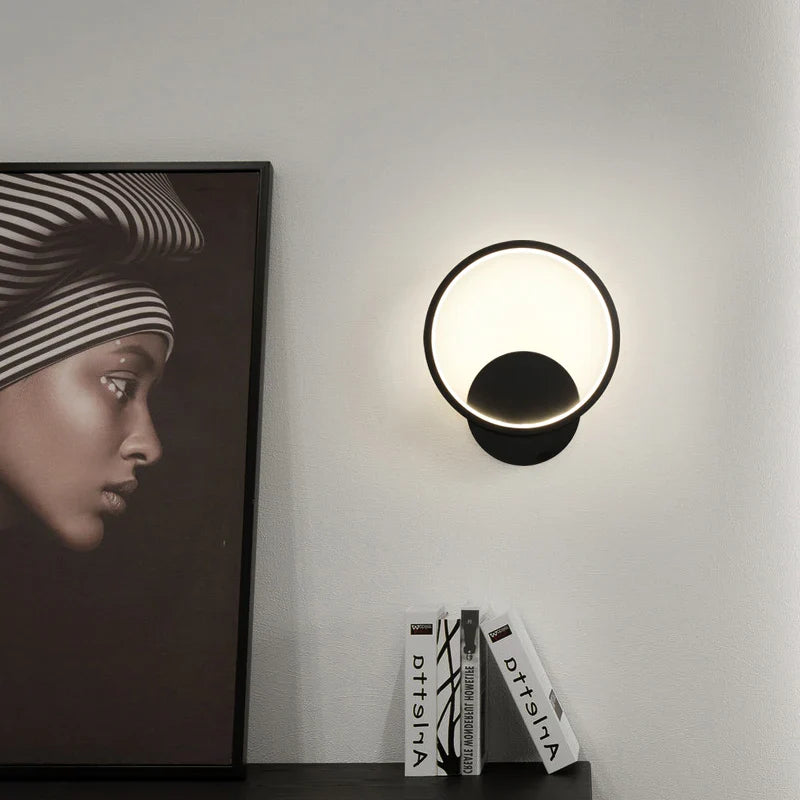 Afralia™ Modern LED Ring Wall Light for Restaurant, Living Room, Bedroom