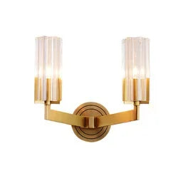 Afralia™ Modern Brass Wall Sconces Glass Wall Lighting for Living Room and Bedroom
