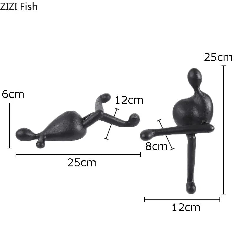 Afralia™ Abstract Characters Resin Sculpture Desk Decoration Modern Home Decor Figure Statue