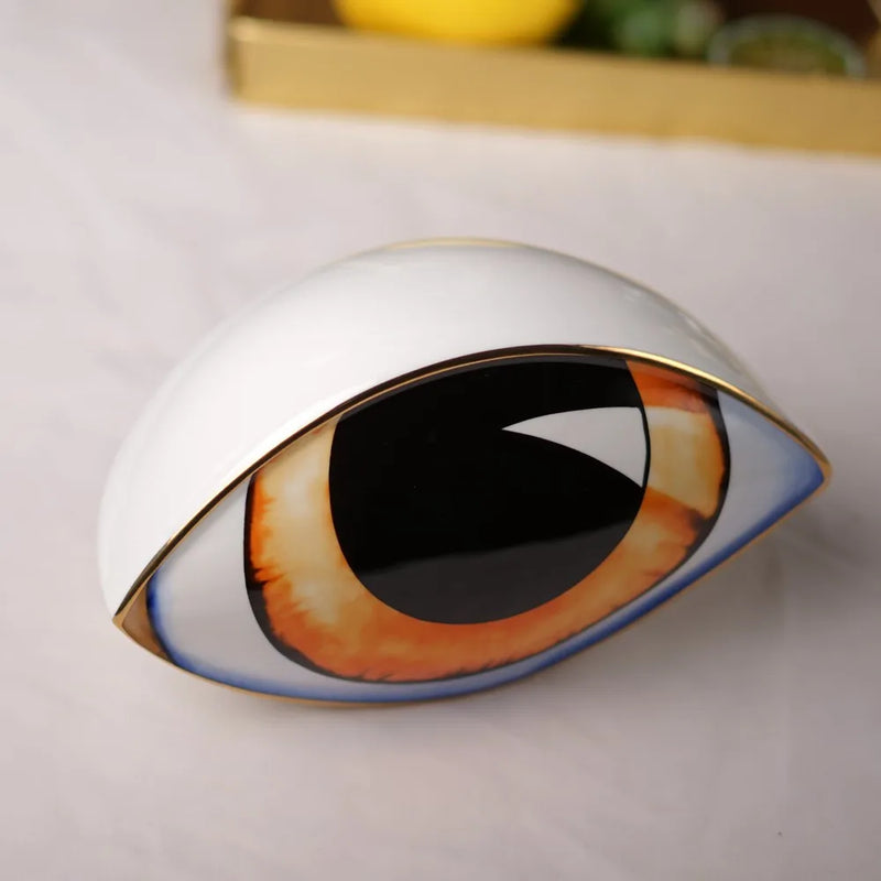 Afralia™ Evil Eye Devil's Eye Sculpture Charm Feng Shui Home Decor Ornaments