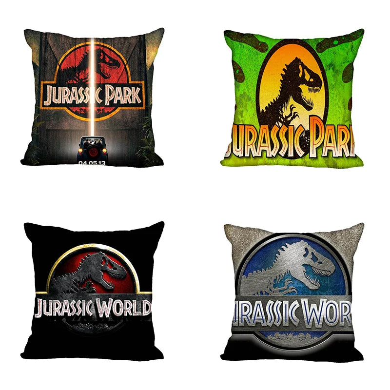 Afralia™ Jurassic Park Dinosaur Pillowcase Cover for Living Room Sofa and Chair