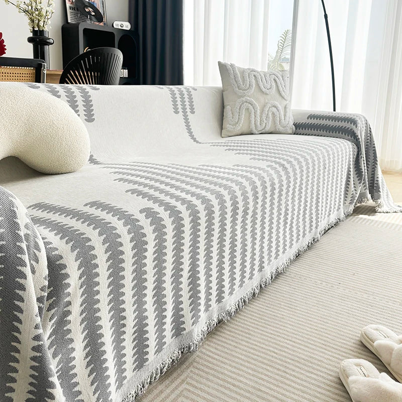 Afralia™ Chenille Sofa Cover: Thickened, Non-slip Couch Towel for Pets & Kids