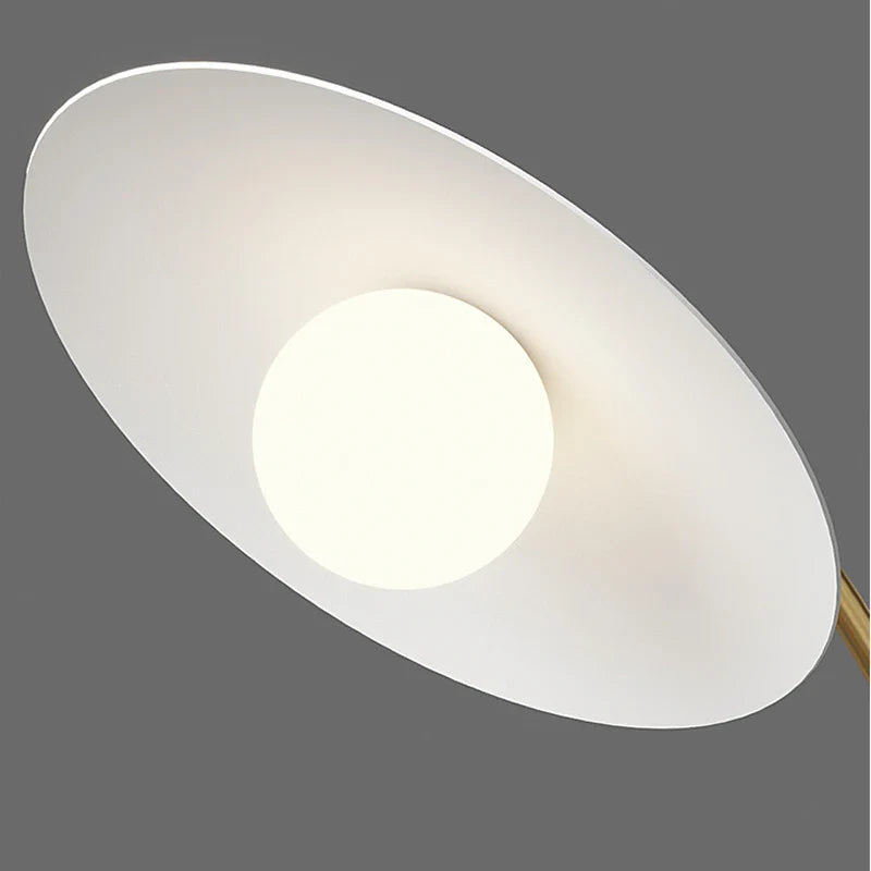 Afralia™ Nordic White LED Chandelier with Iron Shades for Living Room